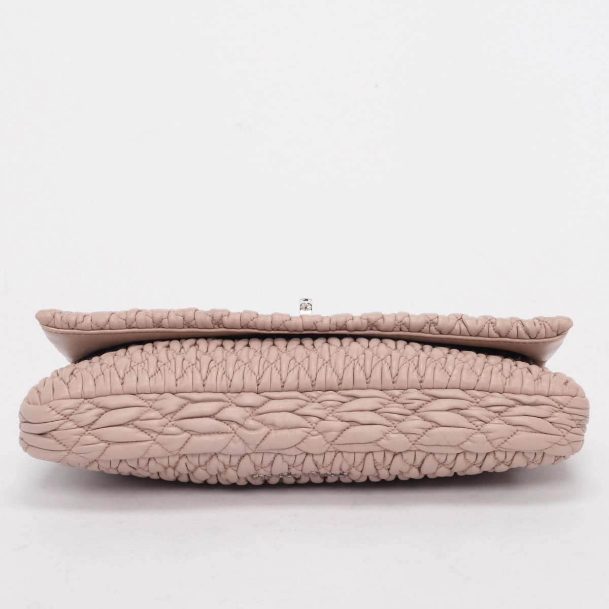 Miu Miu Beige Matelasse Crystal Shoulder Bag