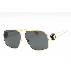 Versace Men's Sunglasses - Gold Metal Full Rim Frame Dark Grey Lens | 0VE2269 100287 Versace Sunglasses