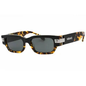Versace Men's Sunglasses - Havana Plastic Rectangular Full Rim Frame | 0VE4465 545687 Versace Sunglasses