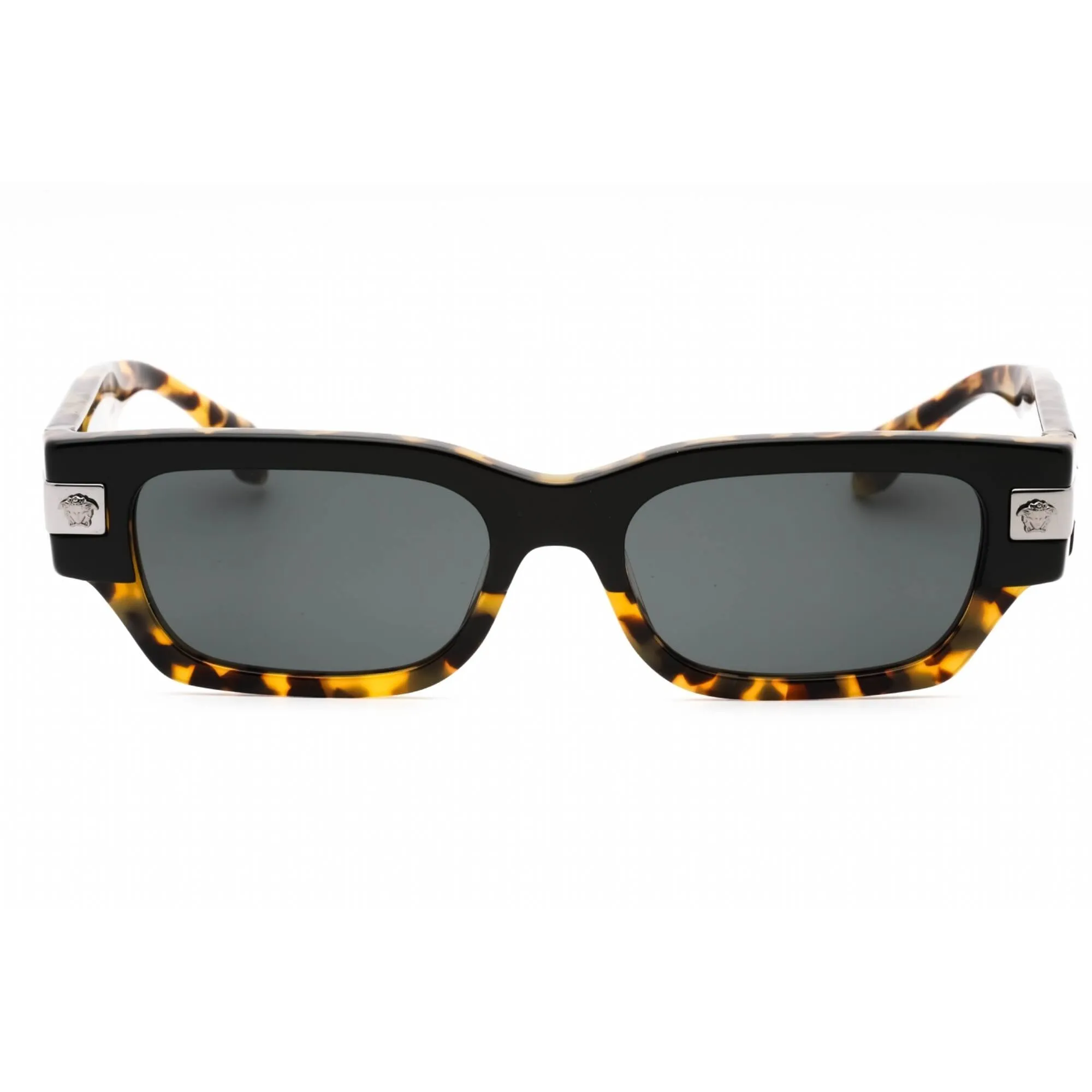 Versace Men's Sunglasses - Havana Plastic Rectangular Full Rim Frame | 0VE4465 545687 Versace Sunglasses