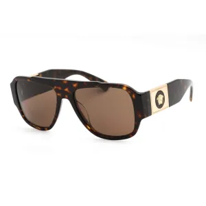 Versace Men's Sunglasses - Havana Rectangular Frame Dark Brown Lens | VE4436U 108/73 Versace Sunglasses
