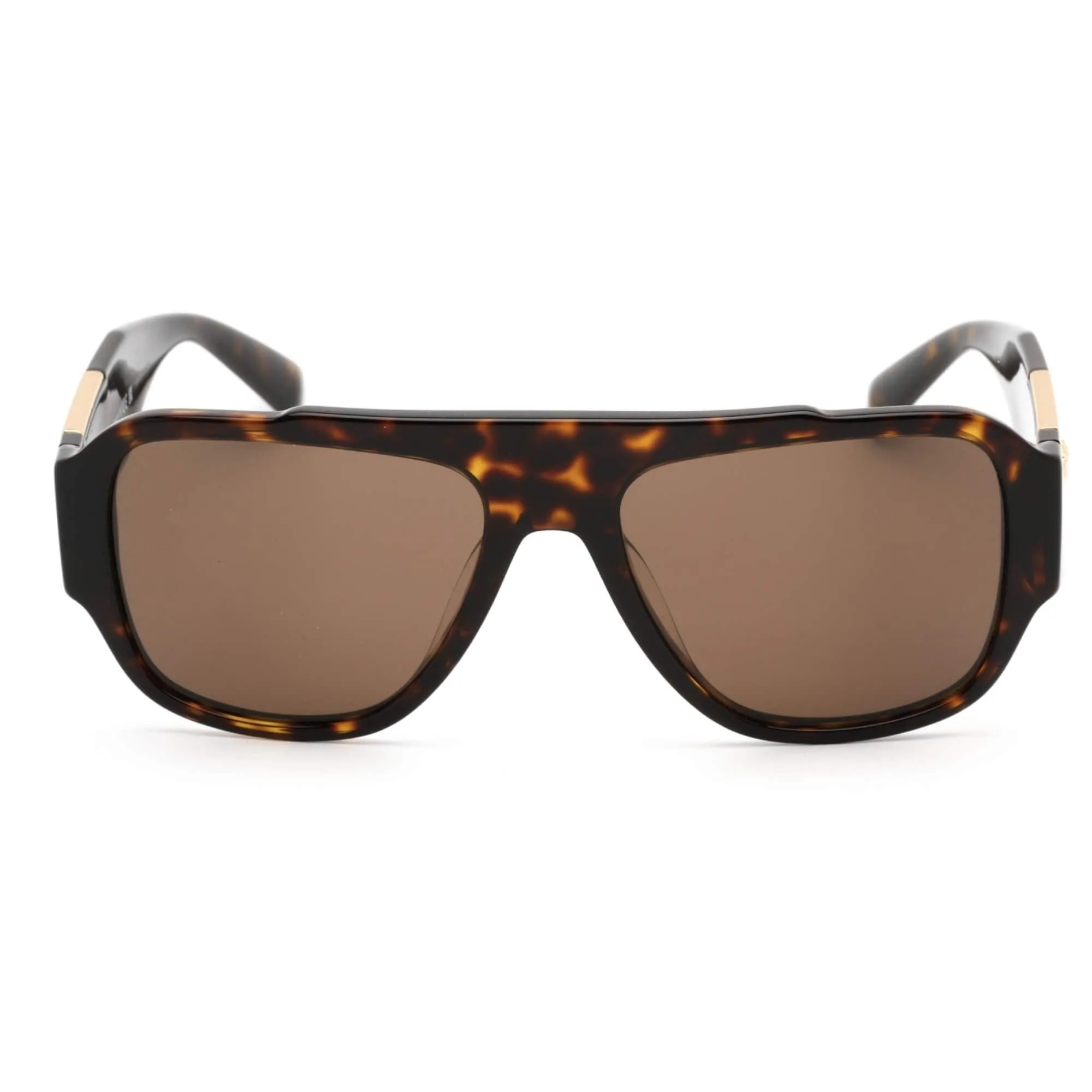 Versace Men's Sunglasses - Havana Rectangular Frame Dark Brown Lens | VE4436U 108/73 Versace Sunglasses
