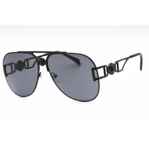 Versace Unisex Sunglasses - Matte Black Metal Full Rim Frame | 0VE2255 126187 Versace Sunglasses
