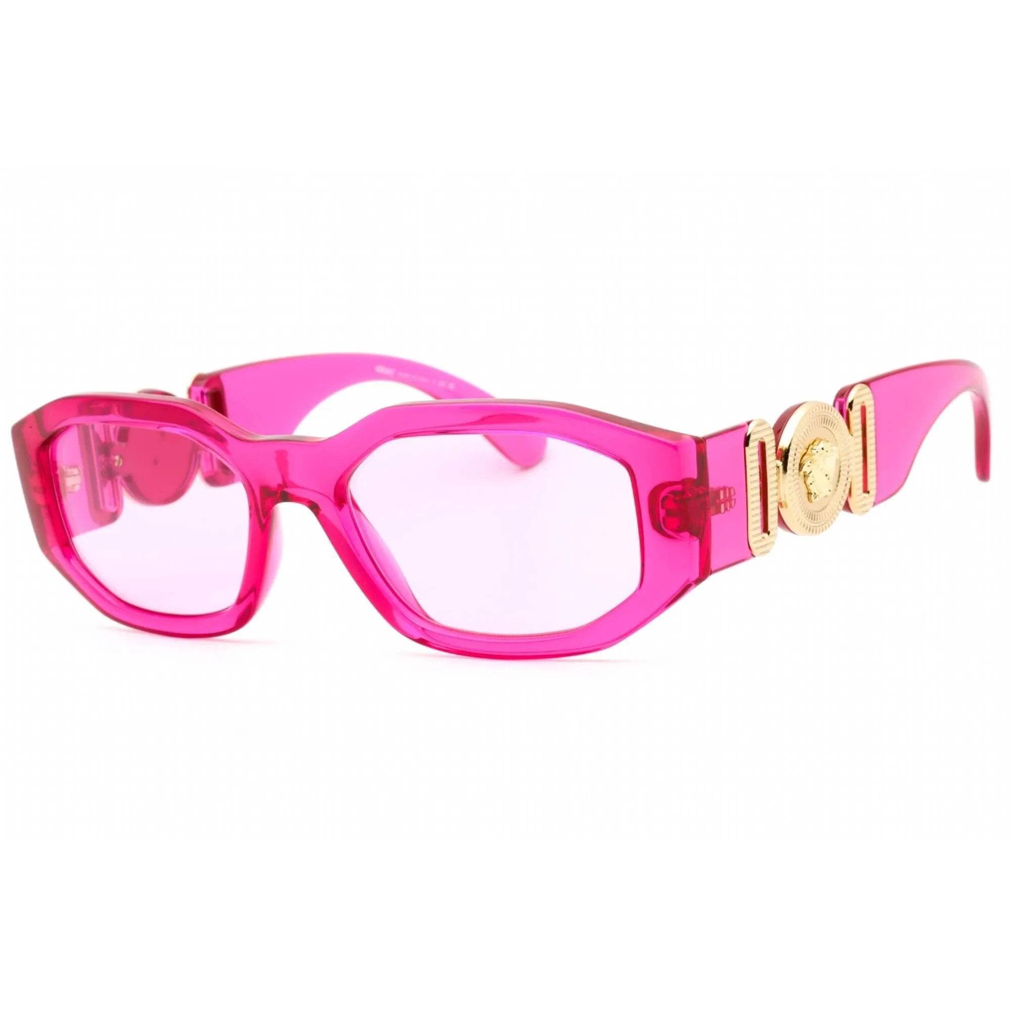 Versace Unisex Sunglasses - Transparent Fuchsia Frame Fuchsia Lens | 0VE4361 5334/5 Versace Sunglasses