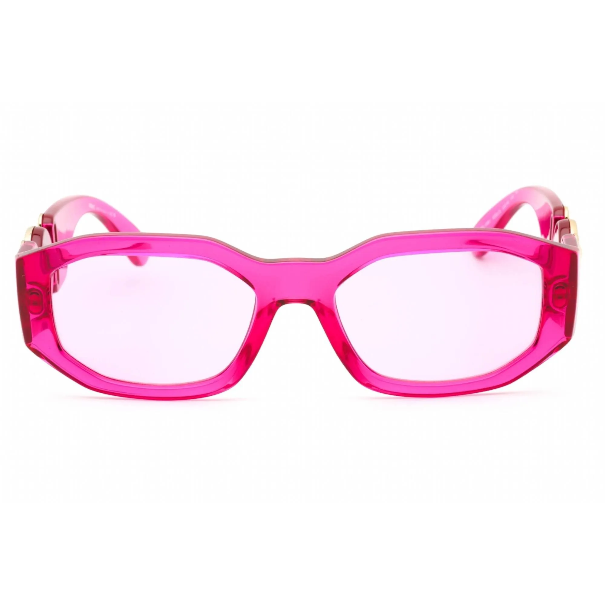 Versace Unisex Sunglasses - Transparent Fuchsia Frame Fuchsia Lens | 0VE4361 5334/5 Versace Sunglasses