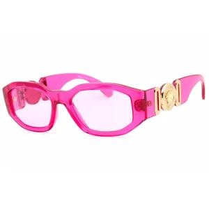 Versace Unisex Sunglasses - Transparent Fuchsia Frame Fuchsia Lens | 0VE4361 5334/5 Versace Sunglasses