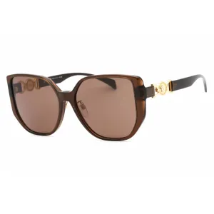Versace Women's Sunglasses - Black Cat Eye Frame Dark Brown Lens | 0VE4449D 541673 Versace Sunglasses