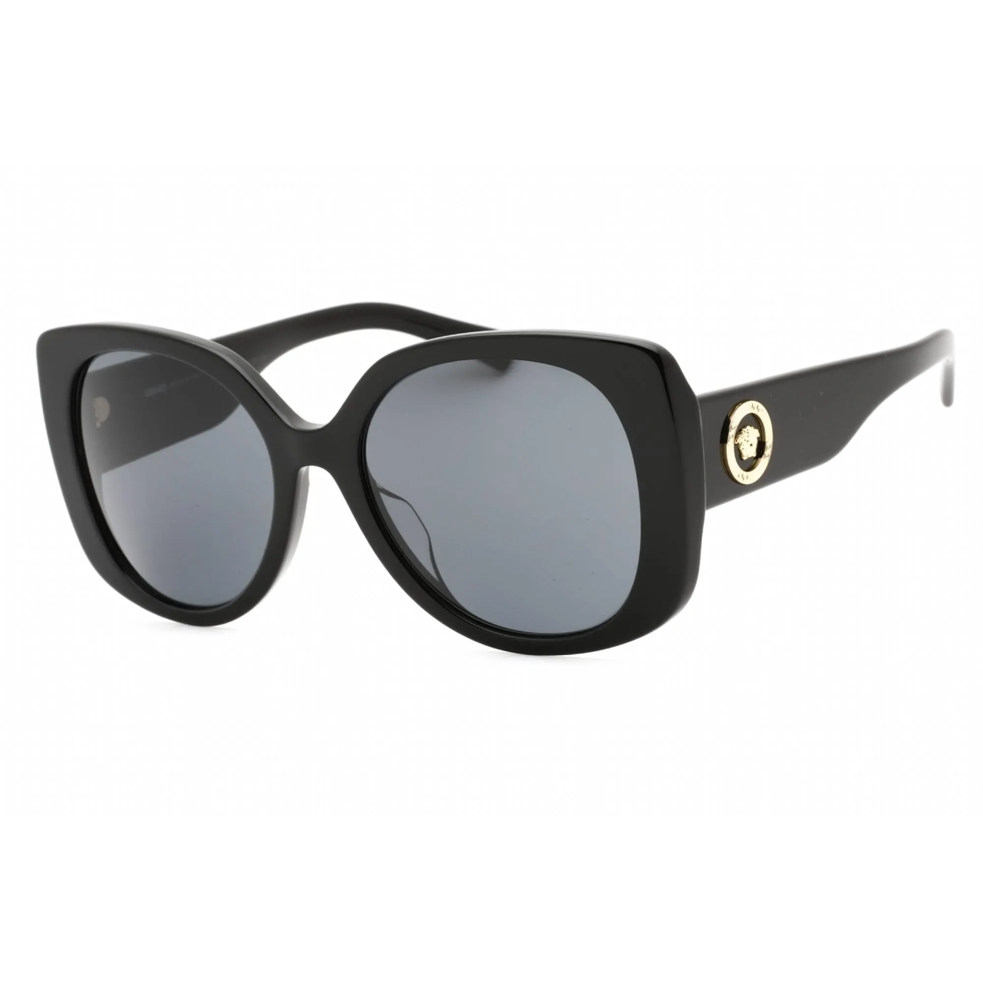 Versace Women's Sunglasses - Black Cat Eye Frame Dark Grey Lens | 0VE4387F GB1/87 Versace Sunglasses