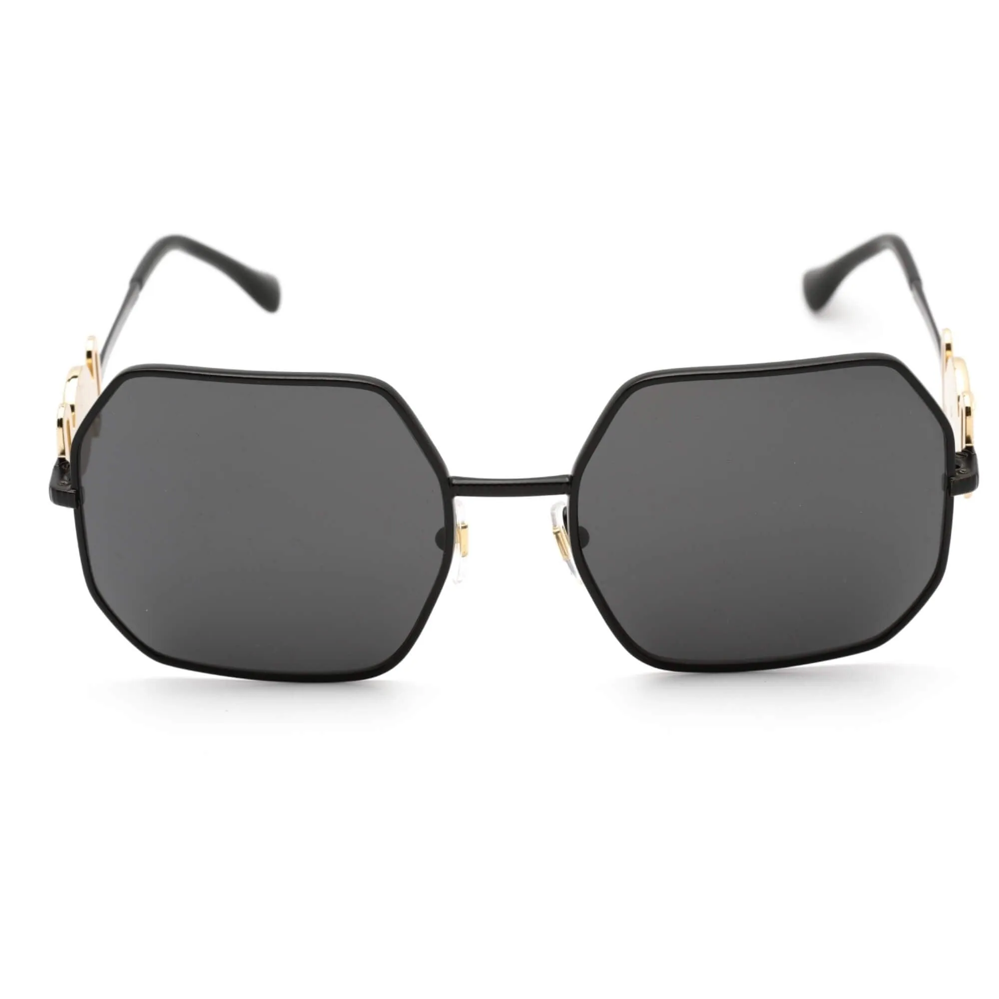 Versace Women's Sunglasses - Black Geometric Frame Dark Grey Lens | VE2248 126187 Versace Sunglasses