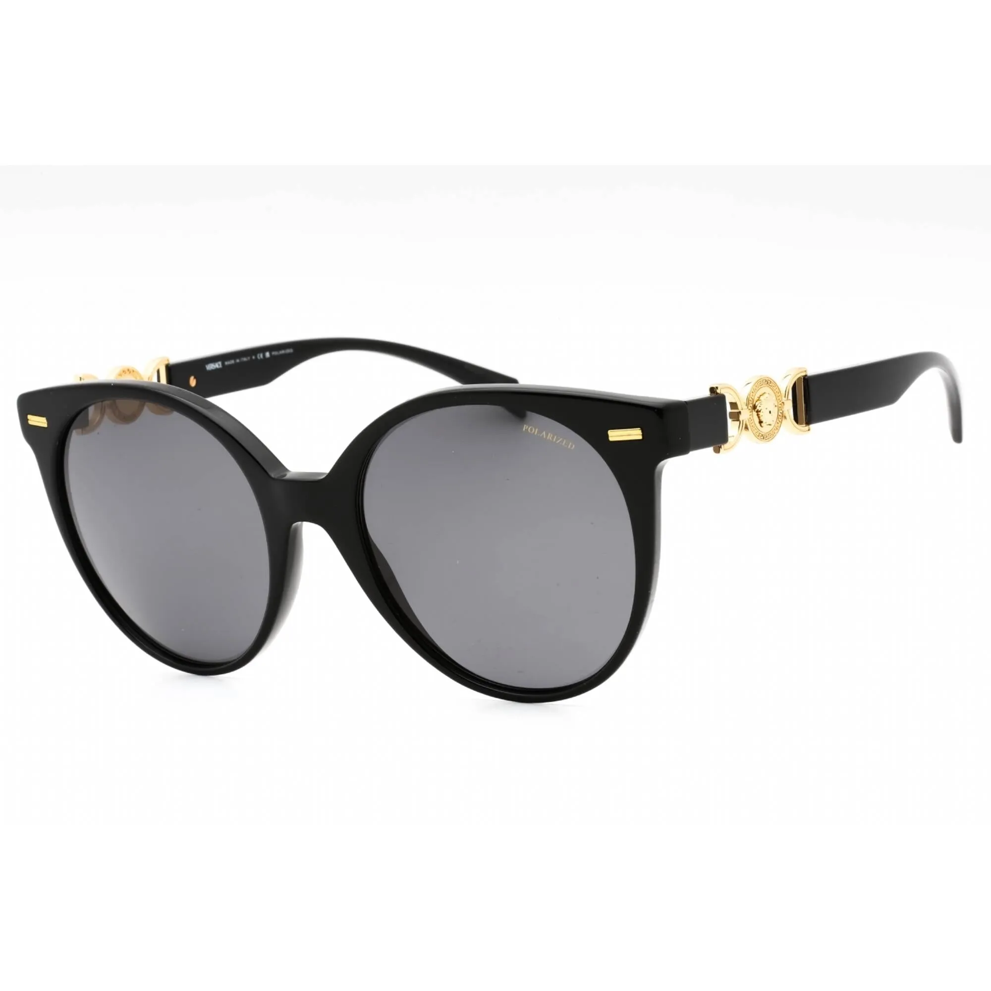 Versace Women's Sunglasses - Black Plastic Oval Shape Full Rim Frame | 0VE4442 GB1/81 Versace Sunglasses