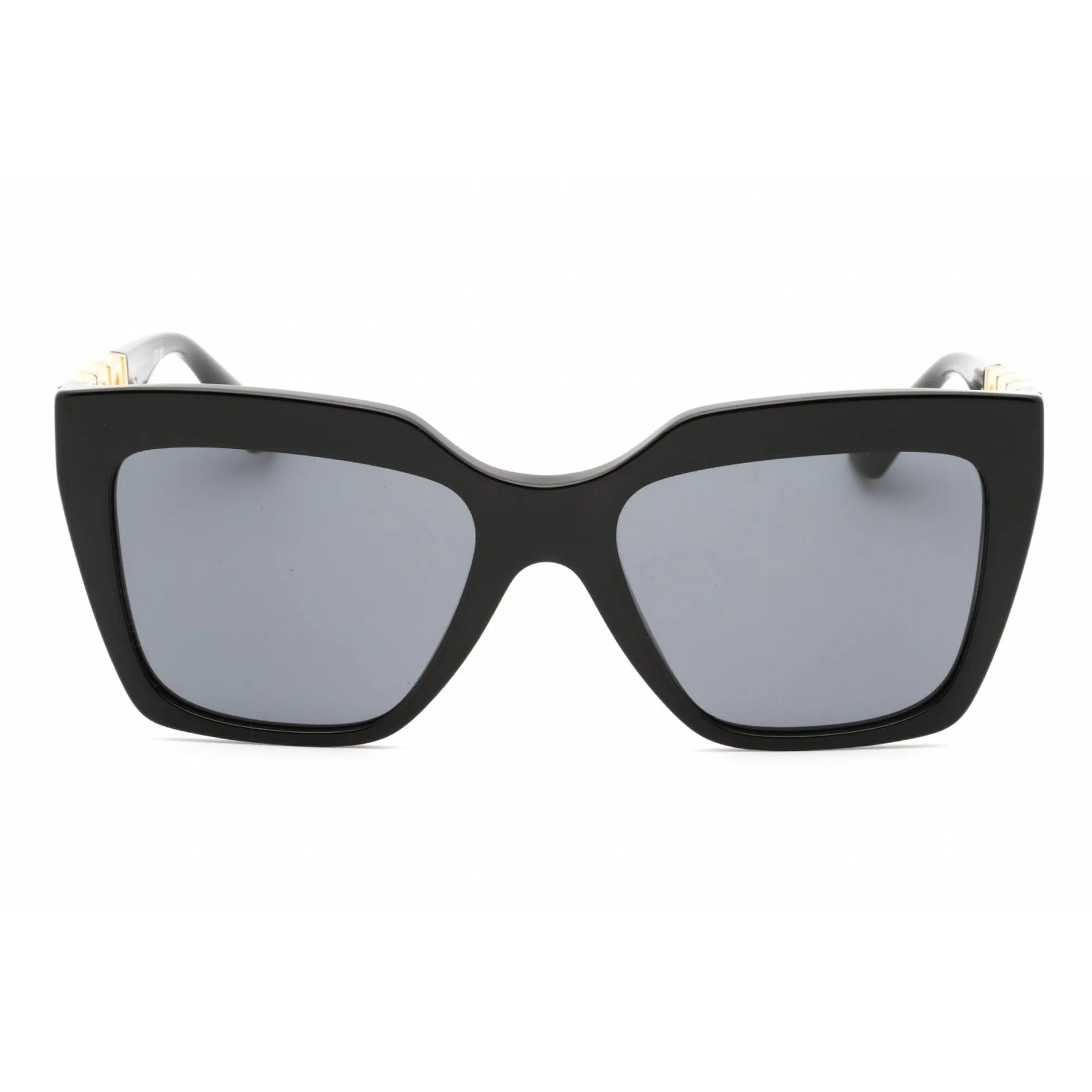 Versace Women's Sunglasses - Black Square Shape Frame Dark Grey Lens | 0VE4418 GB1/87 Versace Sunglasses