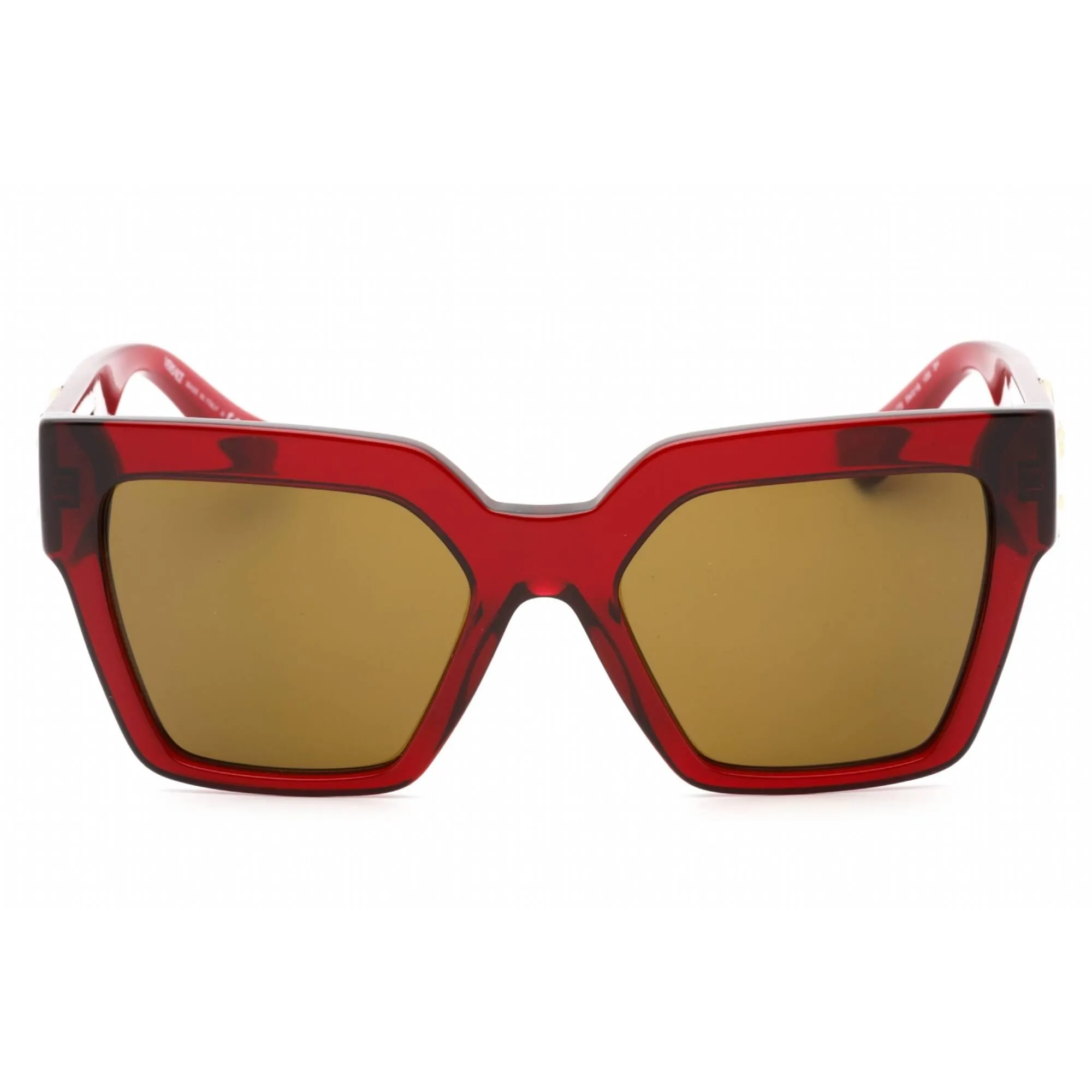 Versace Women's Sunglasses - Bordeaux Plastic Frame Dark Brown Lens | 0VE4458 543073 Versace Sunglasses