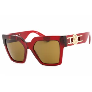 Versace Women's Sunglasses - Bordeaux Plastic Frame Dark Brown Lens | 0VE4458 543073 Versace Sunglasses