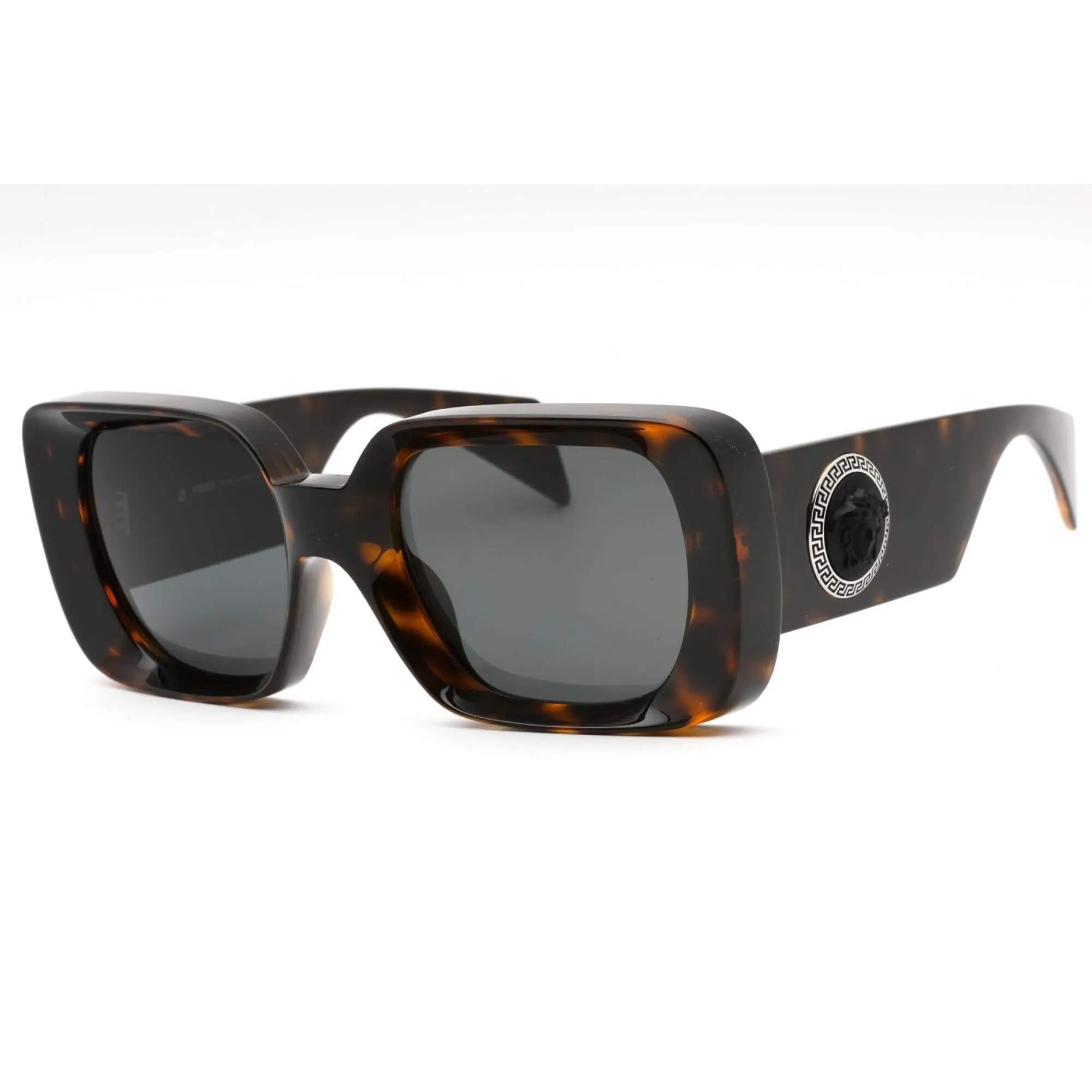 Versace Women's Sunglasses - Dark Havana Square Full Rim Frame | 0VE4473U 108/87 Versace Sunglasses