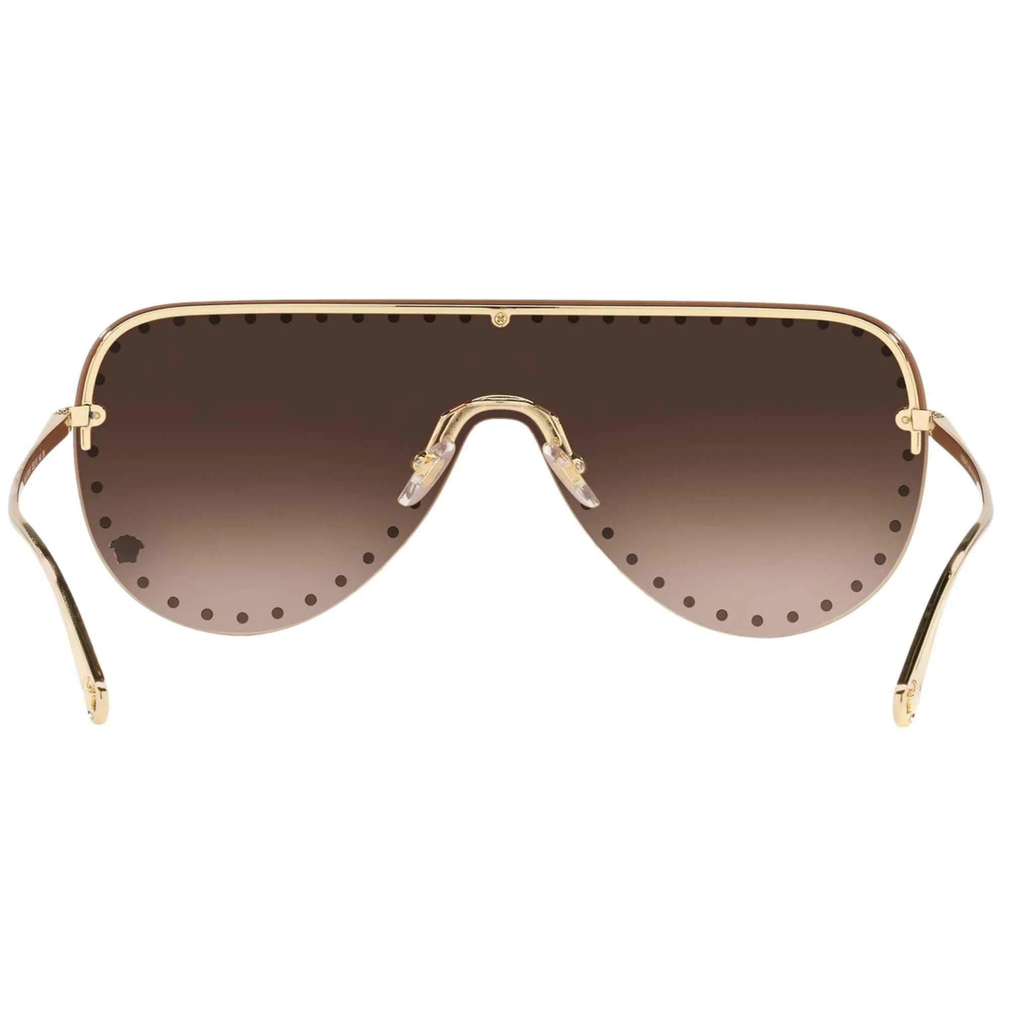 Versace Women's Sunglasses - Gold Rimless Shield Frame Gradient Lens | VE2230B 125213 Versace Sunglasses