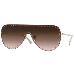 Versace Women's Sunglasses - Gold Rimless Shield Frame Gradient Lens | VE2230B 125213 Versace Sunglasses