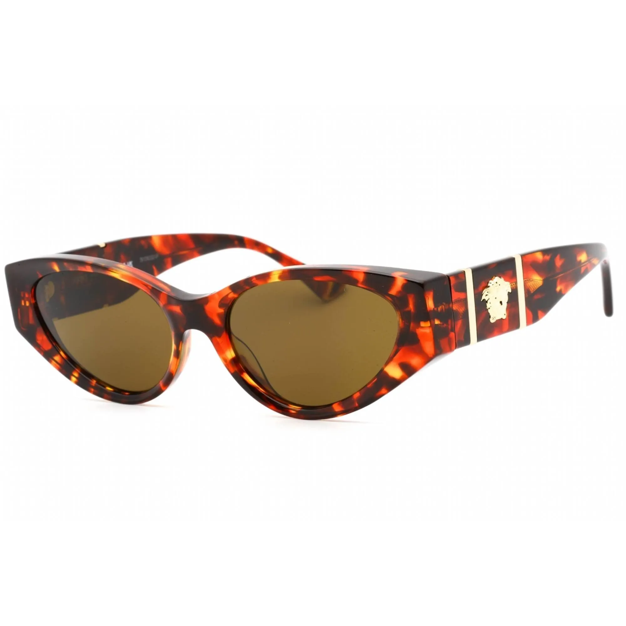 Versace Women's Sunglasses - Havana Plastic Frame Dark Brown Lens | 0VE4454 543773 Versace Sunglasses