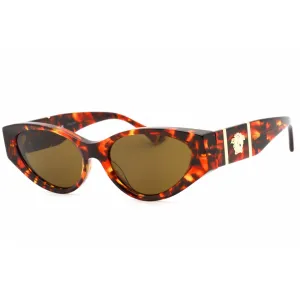 Versace Women's Sunglasses - Havana Plastic Frame Dark Brown Lens | 0VE4454 543773 Versace Sunglasses