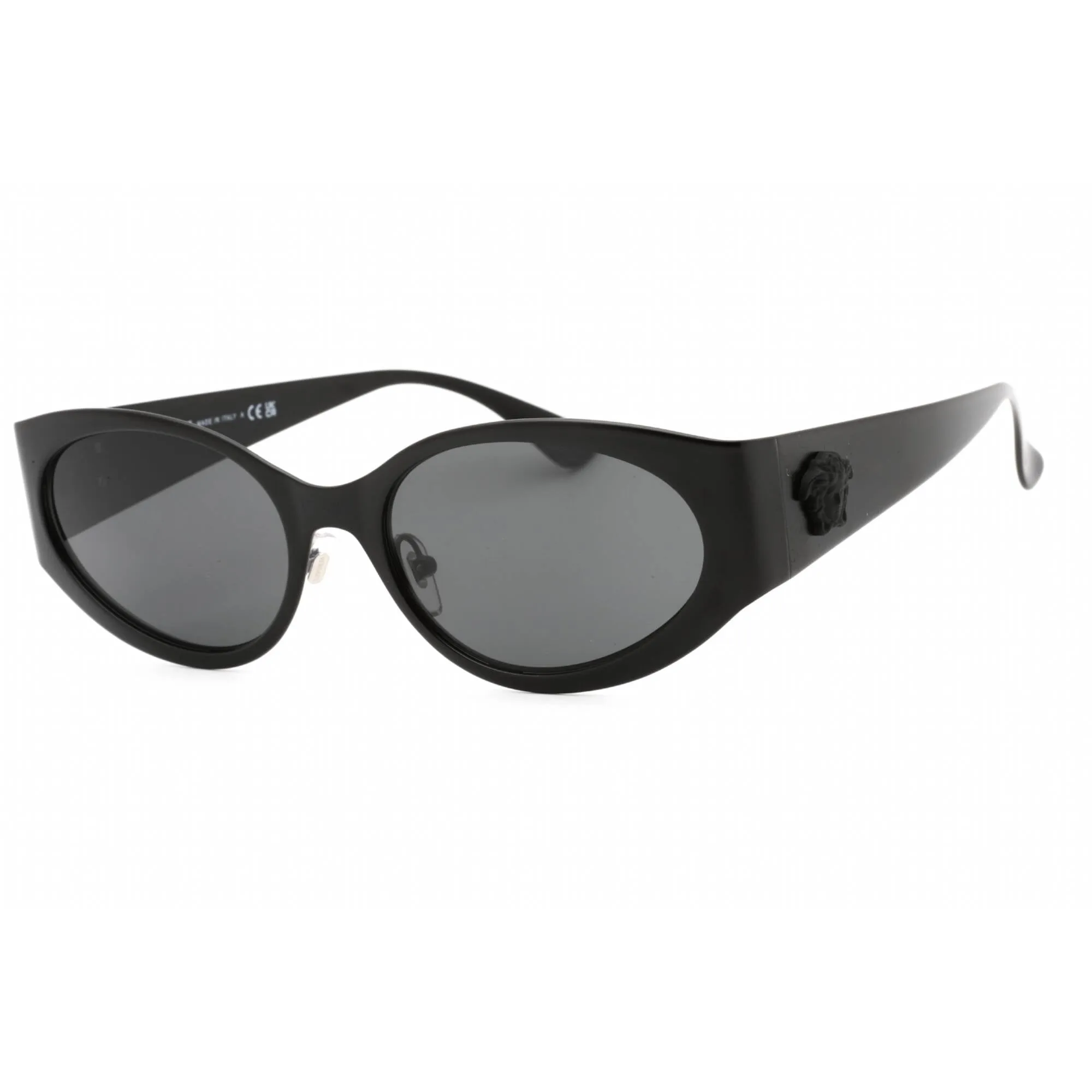 Versace Women's Sunglasses - Matte Black Metal Cat Eye Full Rim Frame | 0VE2263 126187 Versace Sunglasses
