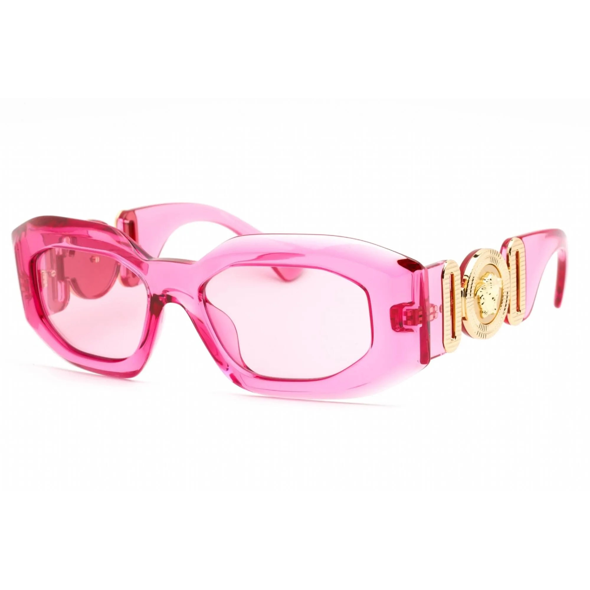 Versace Women's Sunglasses - Pink Transparent Plastic Oval Frame | 0VE4425U 542184 Versace Sunglasses