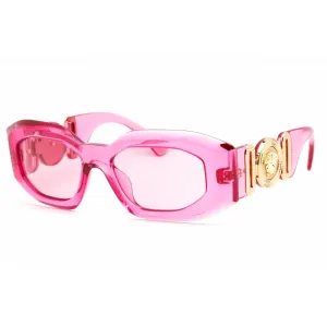Versace Women's Sunglasses - Pink Transparent Plastic Oval Frame | 0VE4425U 542184 Versace Sunglasses