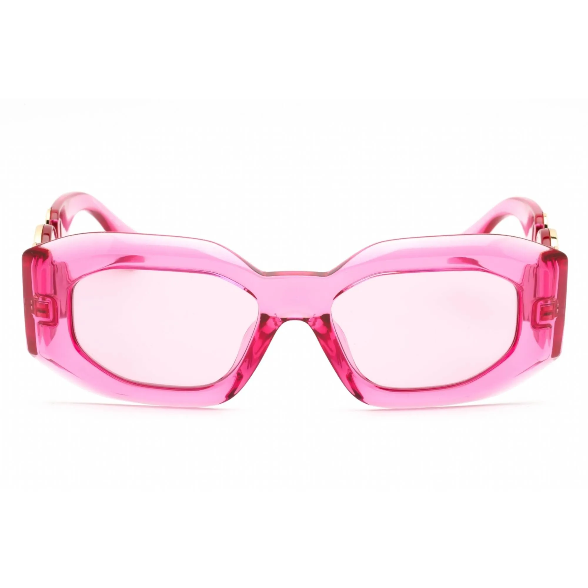 Versace Women's Sunglasses - Pink Transparent Plastic Oval Frame | 0VE4425U 542184 Versace Sunglasses