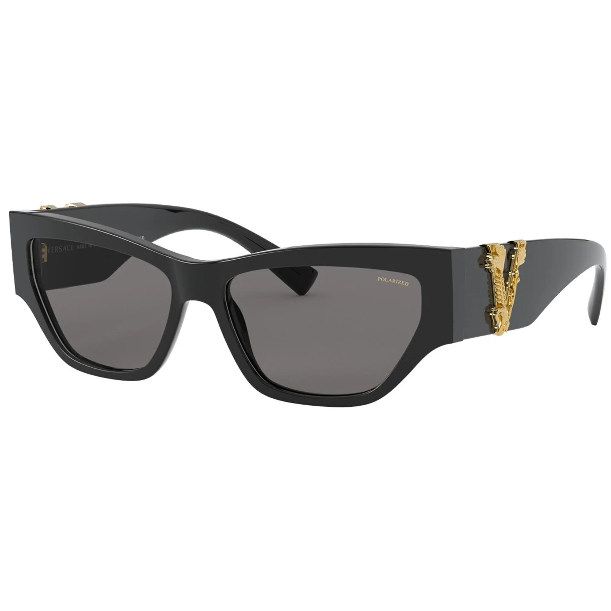 Versace Women's Sunglasses - Polarized Grey Lens Full Rim Frame | VE4383 GB1/81 Versace Sunglasses