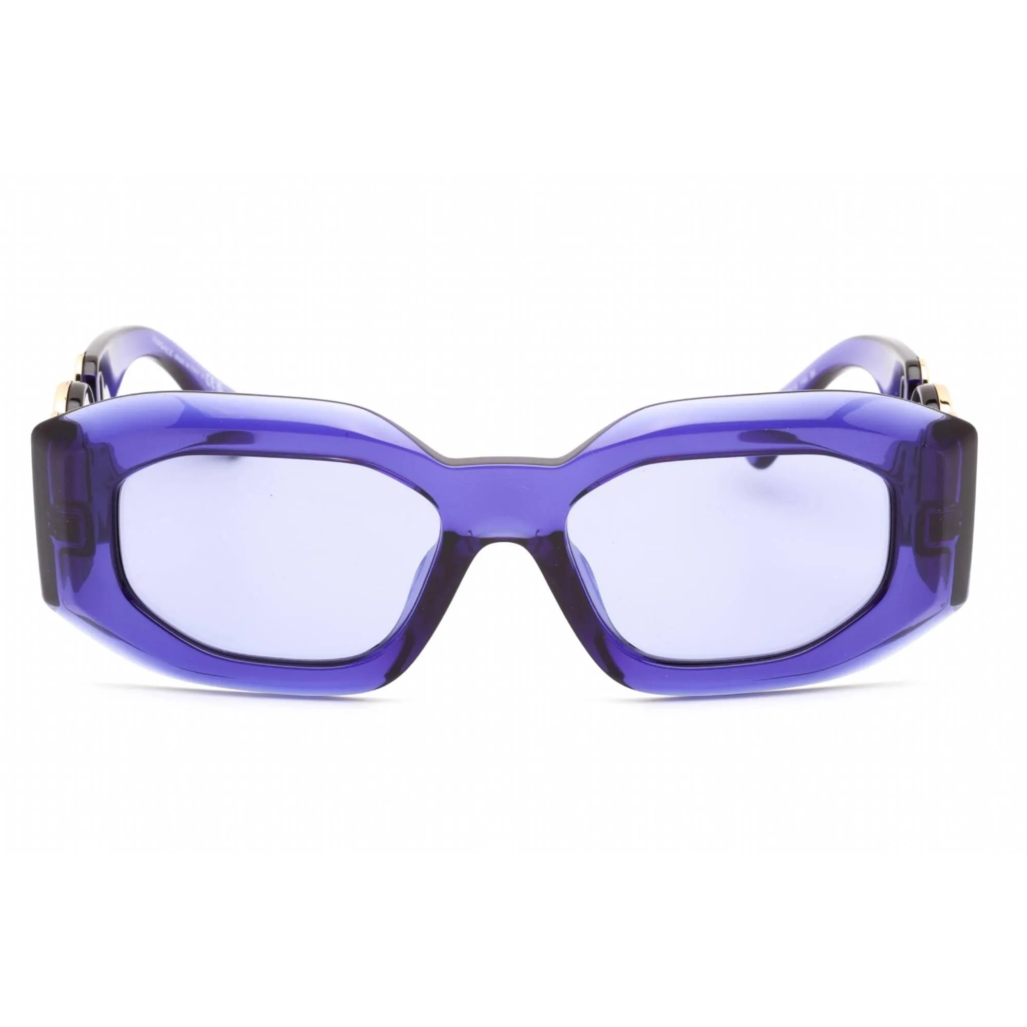 Versace Women's Sunglasses - Purple Transparent Plastic Oval Frame | 0VE4425U 54191A Versace Sunglasses