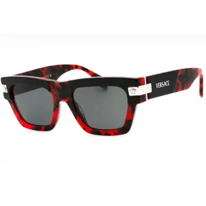 Versace Women's Sunglasses - Top Black/Red Havana Square Full Rim | 0VE4464 545787 Versace Sunglasses