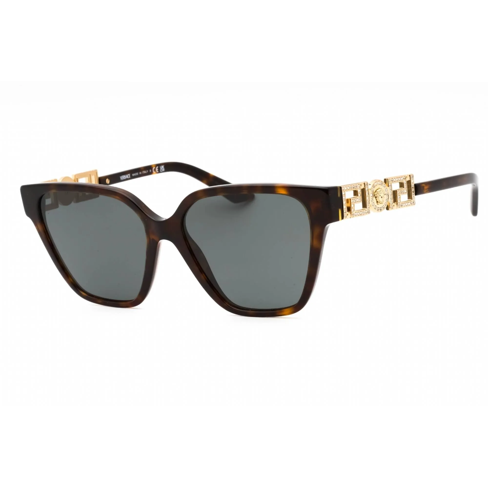 Versace Women's Sunglasses - Tortoise Plastic Cat Eye Full Rim Frame | 0VE4471B 108/87 Versace Sunglasses