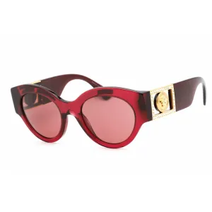 Versace Women's Sunglasses - Transparent Burgundy Plastic Cat Eye | VE4438B 538569 Versace Sunglasses