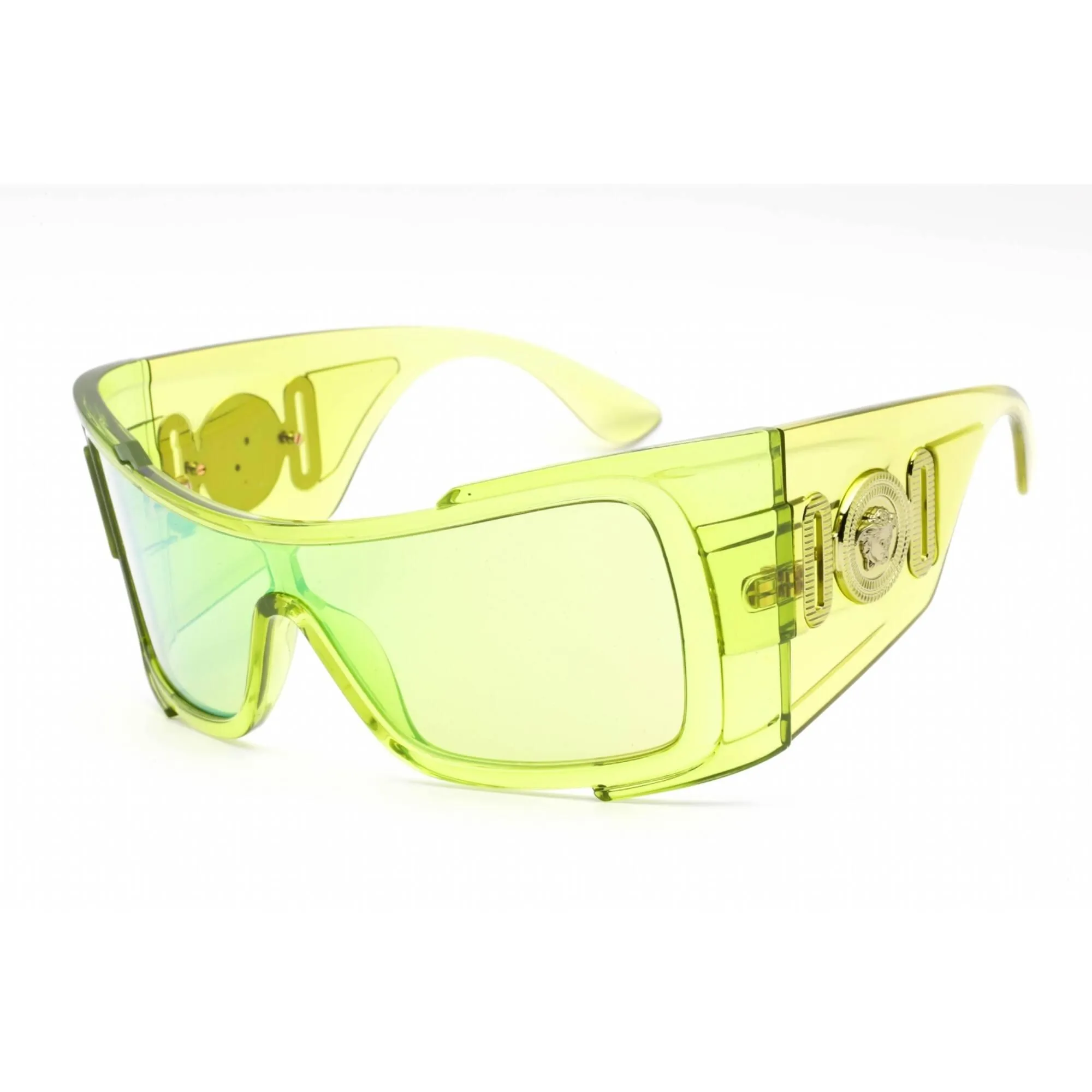 Versace Women's Sunglasses - Transparent Green Plastic Shield Frame | 0VE4451 54208N Versace Sunglasses
