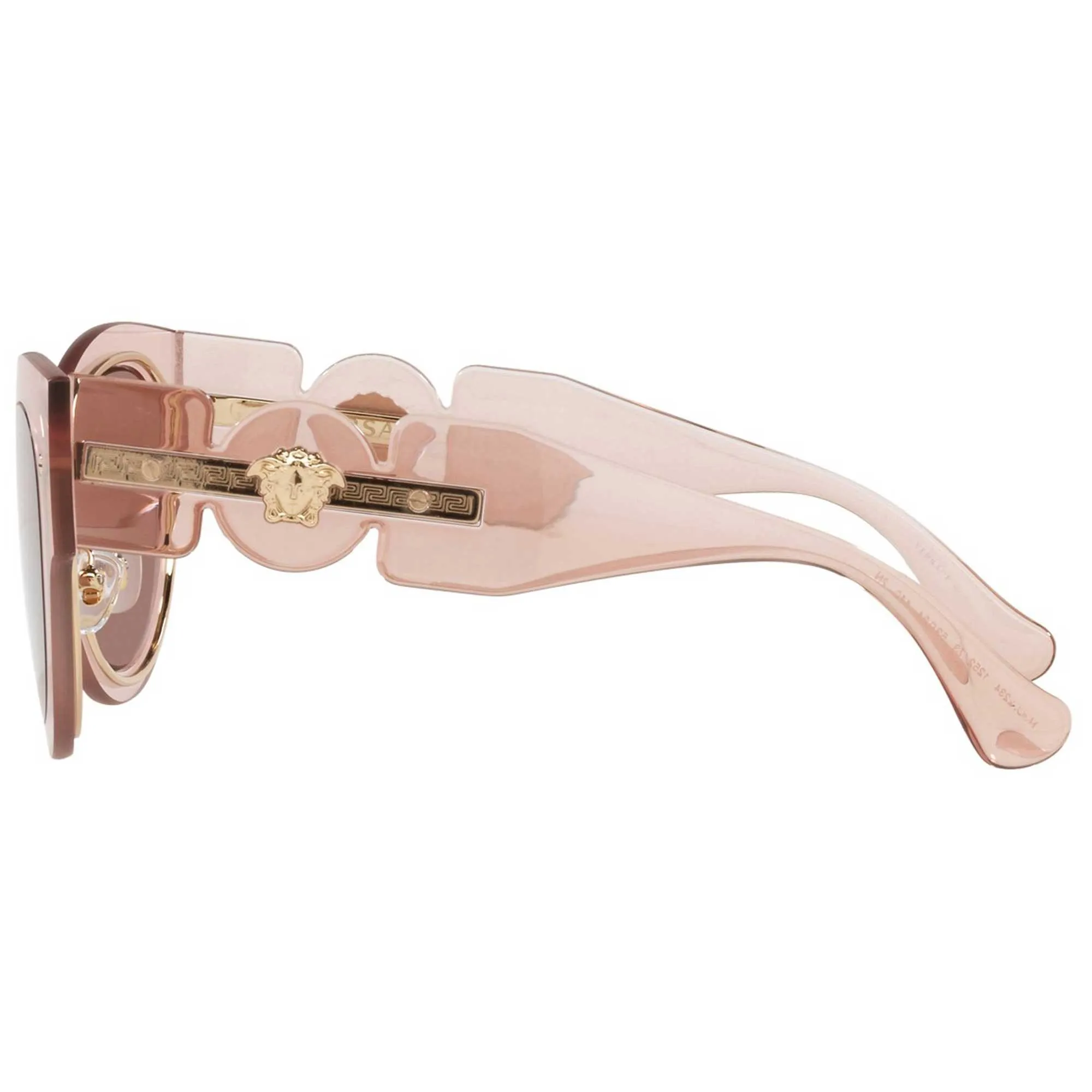 Versace Women's Sunglasses - Transparent Pink Frame Light Brown Lens | VE2234 125273 Versace Sunglasses