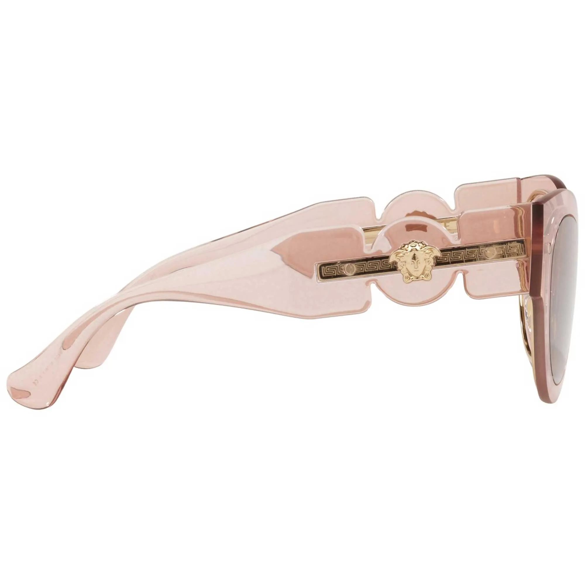 Versace Women's Sunglasses - Transparent Pink Frame Light Brown Lens | VE2234 125273 Versace Sunglasses