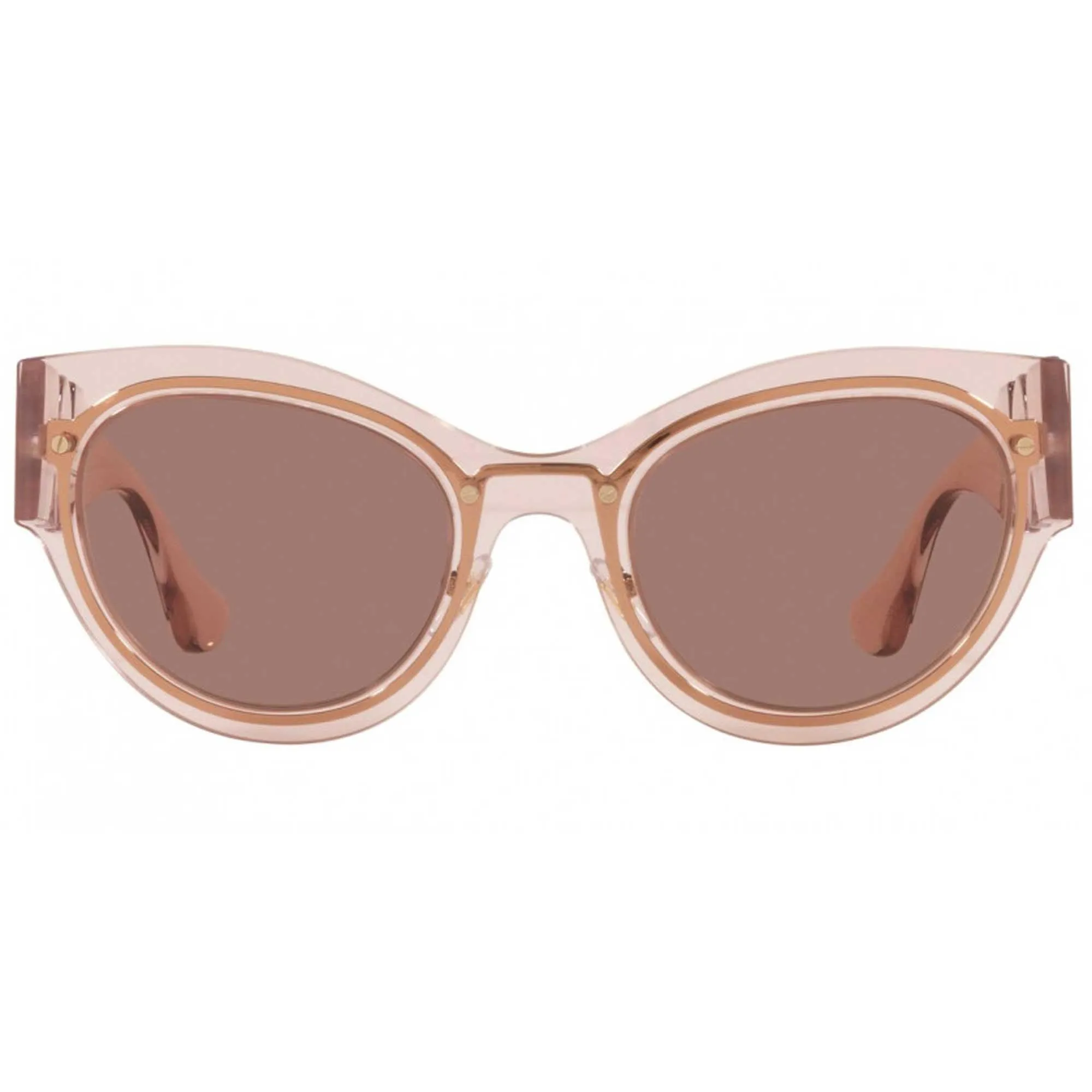 Versace Women's Sunglasses - Transparent Pink Frame Light Brown Lens | VE2234 125273 Versace Sunglasses