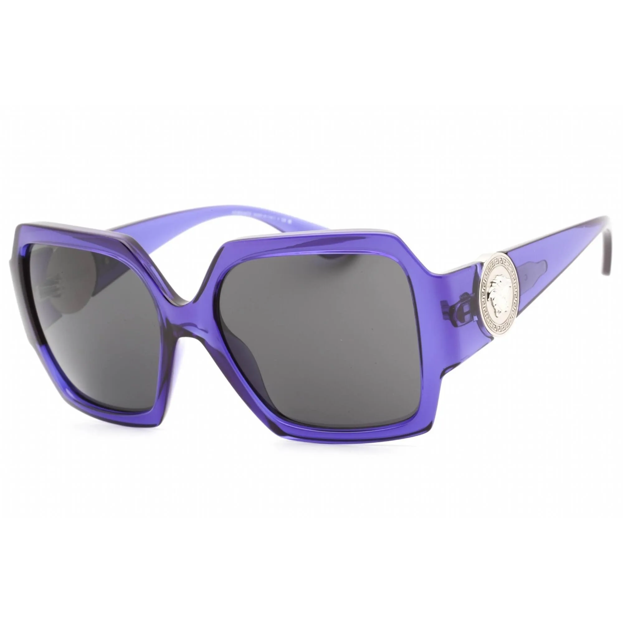 Versace Women's Sunglasses - Violet Plastic Frame Dark Grey Lens | 0VE4453 541987 Versace Sunglasses