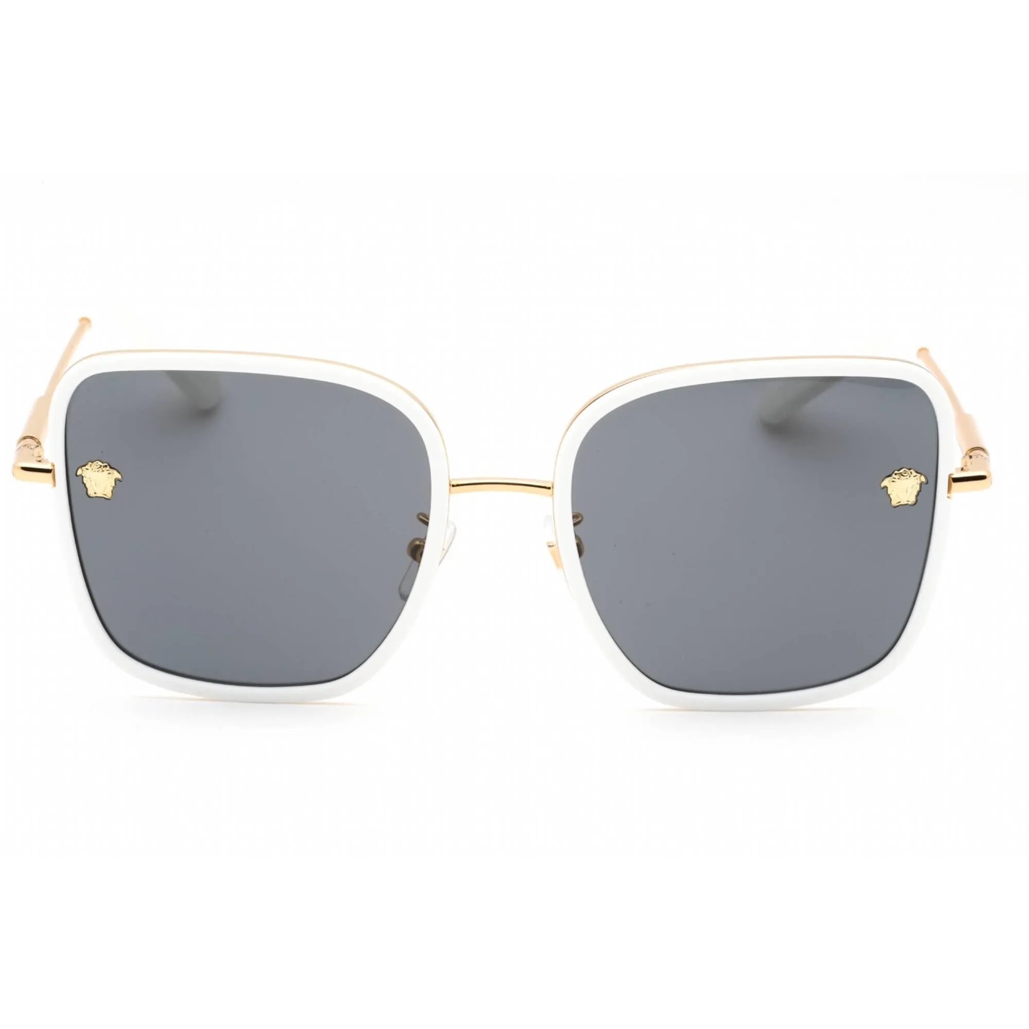 Versace Women's Sunglasses - White Full Rim Frame Dark Grey Lens | 0VE2247D 147187 Versace Sunglasses