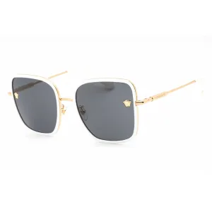 Versace Women's Sunglasses - White Full Rim Frame Dark Grey Lens | 0VE2247D 147187 Versace Sunglasses
