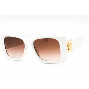 Versace Women's Sunglasses - White Oversized Shape Frame Brown Lens | 0VE4467U 546213 Versace Sunglasses