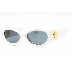 Versace Women's Sunglasses - White Plastic Oval Shape Full Rim Frame | 0VE4466U 546280 Versace Sunglasses