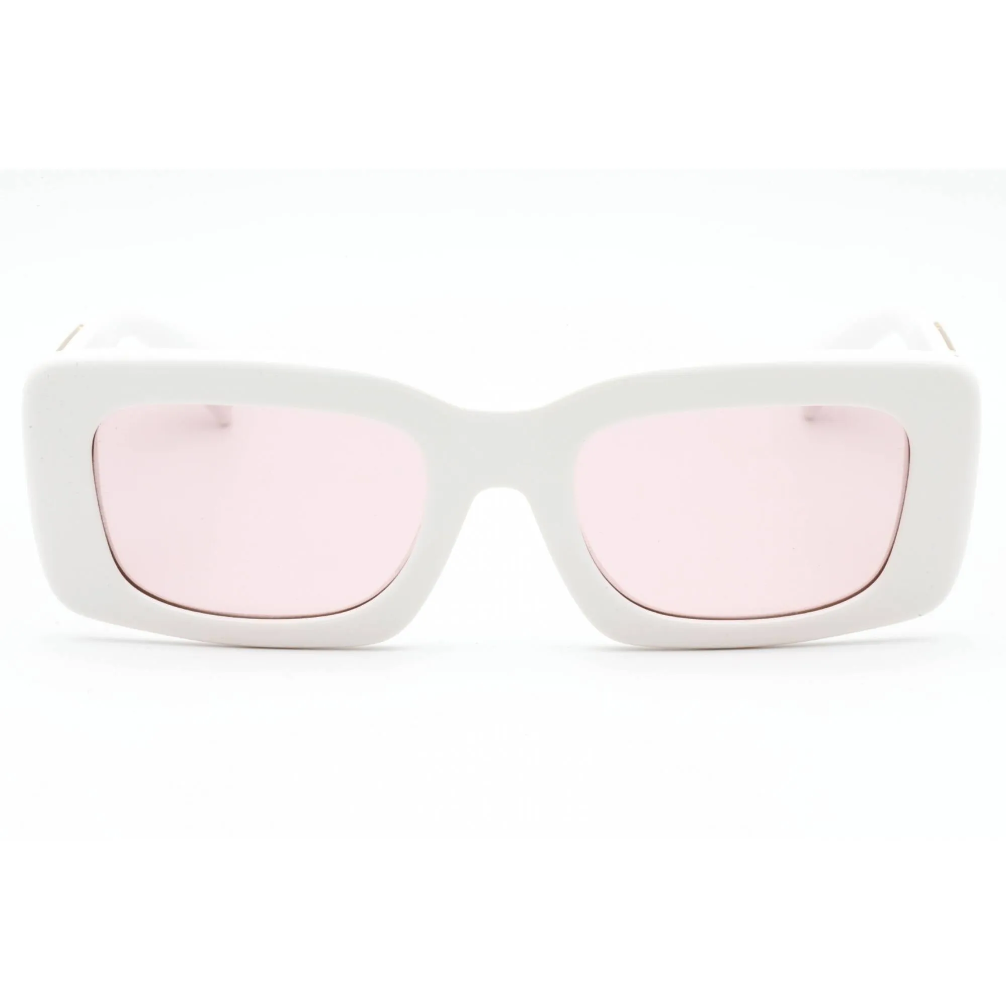 Versace Women's Sunglasses - White Rectangular Shape Frame Pink Lens | 0VE4444U 314/5 Versace Sunglasses